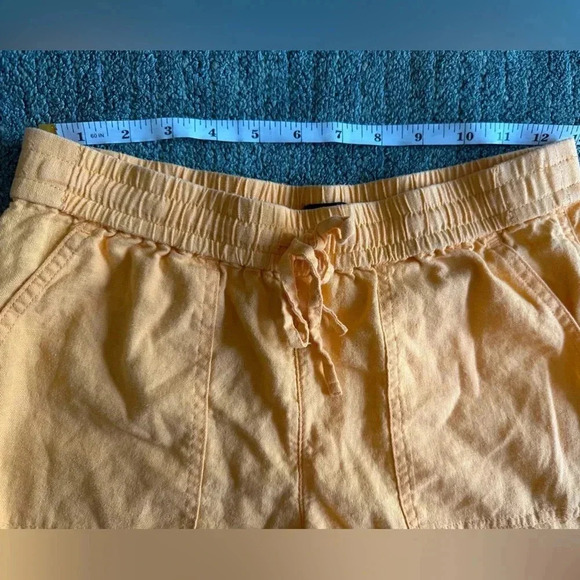 J Crew Linen Blend Cantaloupe Colored Drawstring Shorts - Picture 2 of 5